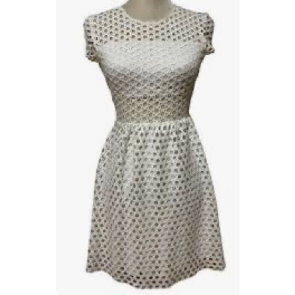 B. Darlin white open knit crotchet overlay Dress size 3/4